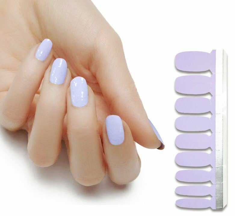 light purple shellac nails