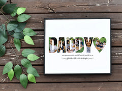 Editable Daddy Photo Collage Template Personalized Photo Gift