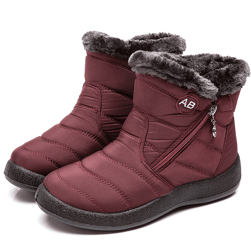 Bota Feminina de Inverno Aveludada e Impermeável