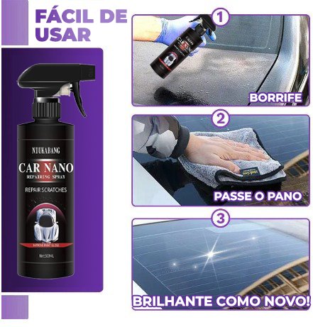 Nano Spray 5 em 1 - Protetor de pintura e restaurador de brilho para veículos