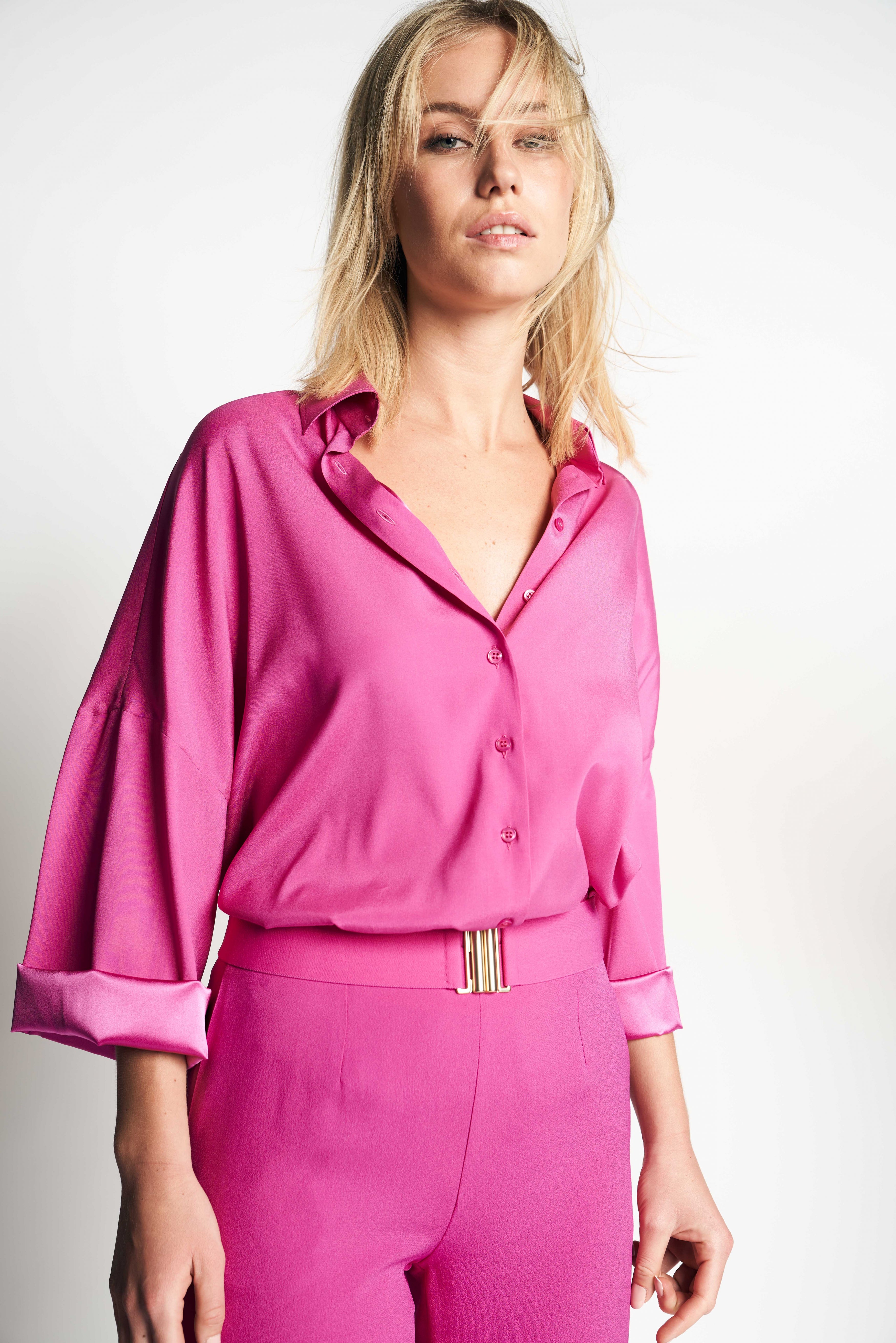 PANTS SILKY | FUCHSIA – Souad Feriani