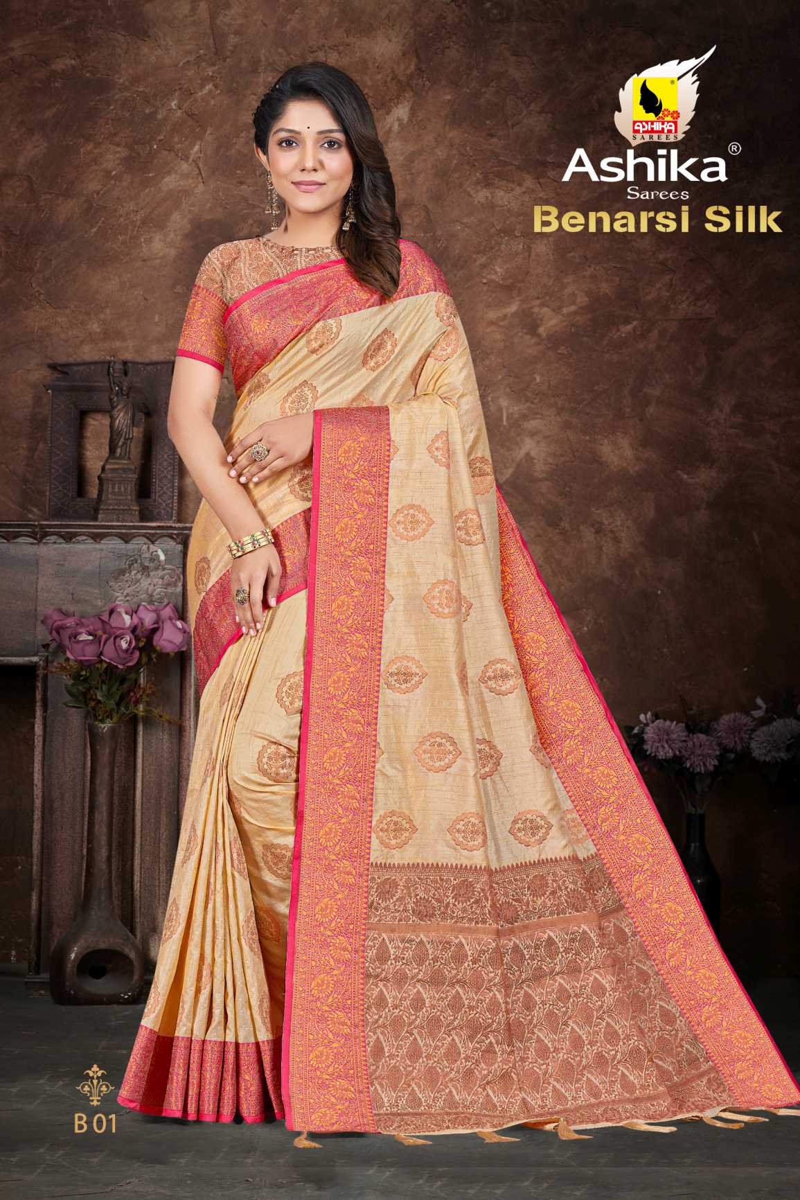 Zari Work Soft Banarasi Katan Silk Saree, 6.3 m (with blouse piece) at Rs  1550 in Surat