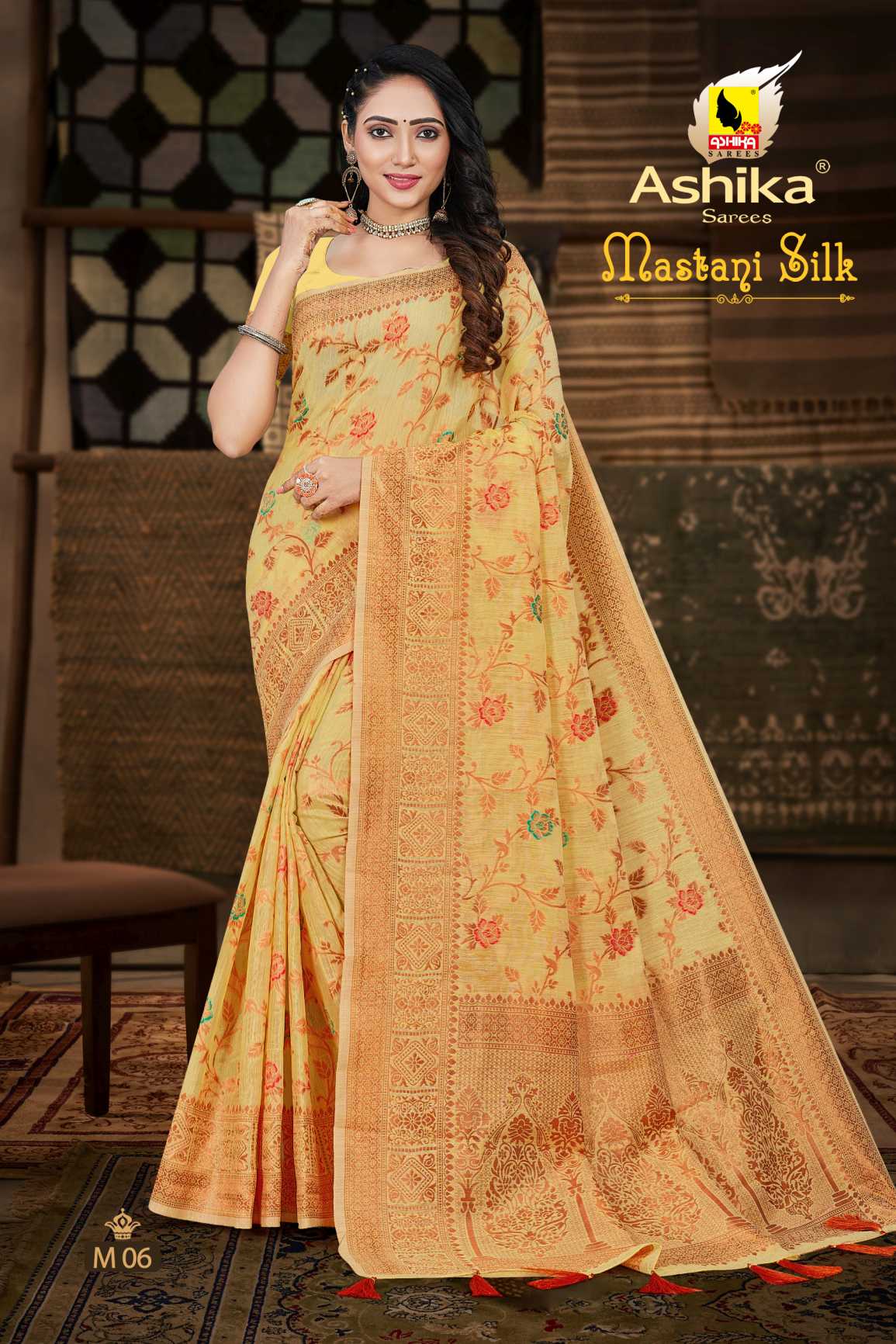 ashika lucknowi meena series 01-06 Linen with Meena Work saree