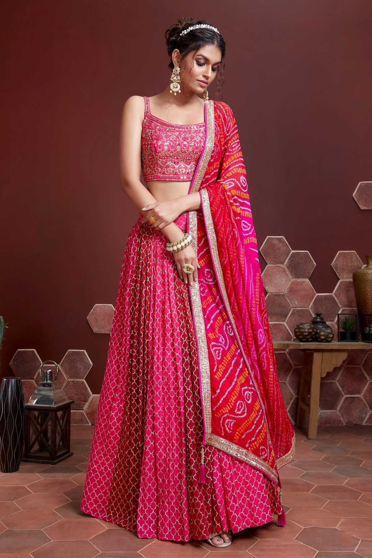 New Semi Stitiched Art SIlk Lehenga Choli – Sudarshansarees