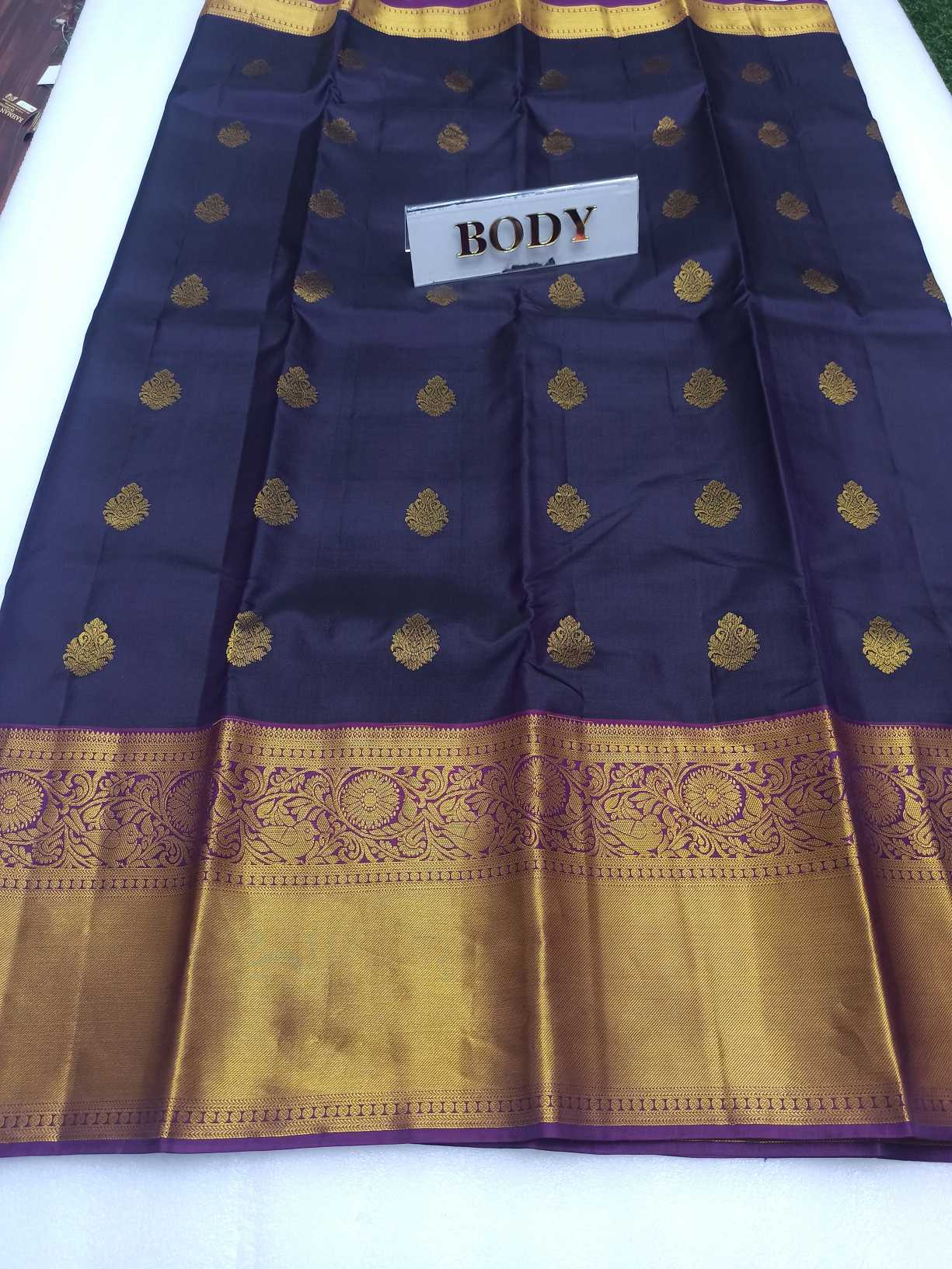 Blue Pure Paithani Silk Saree With Zari Weaving