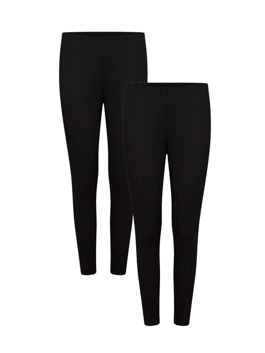 Heatwave® Pack Of 2 Ladies Ultra Thermal Brushed Black Leggings