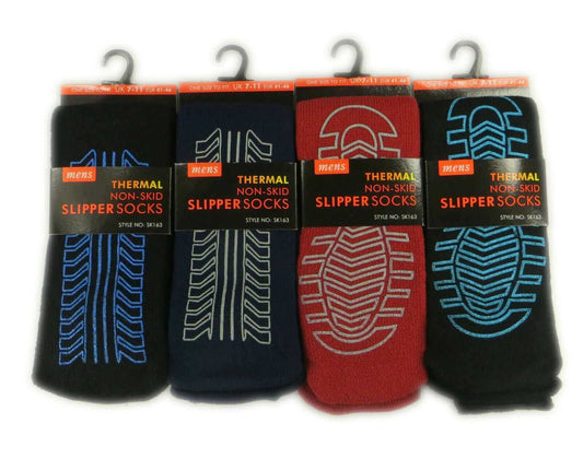 3 Pairs Men's Thermal Slipper Gripper Socks Non Skid – Brands U Love Store