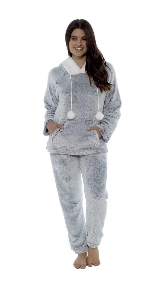 Women's Sloth Snuggle Teddy Fleece Pyjama Set, Ladies Cosy Nightwear –  OLIVIA ROCCO