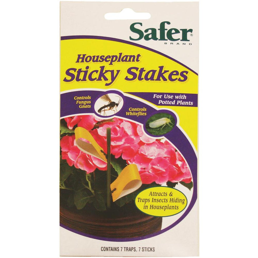 Enoz Gnat Styx (6 Pack) - Biocare Gnat Stix - Sticky Paper Trap - Pesticide Free - Lasts Up to 3 Months - Includes 72 Traps and Stakes | EB7300.6