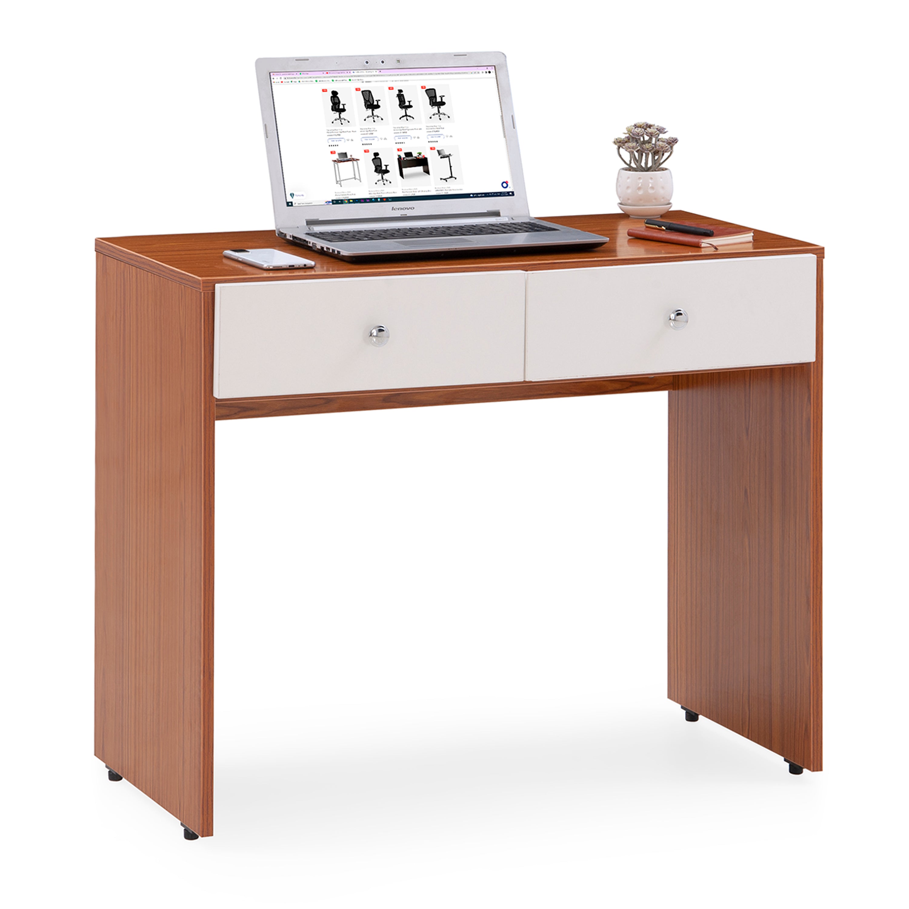 Aria Study Desk with Drawers-image-0