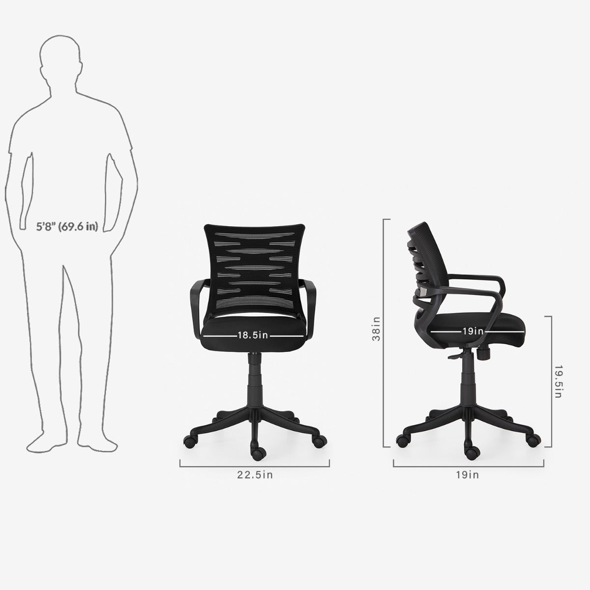 Lisbon Medium Back Ergonomic Chair