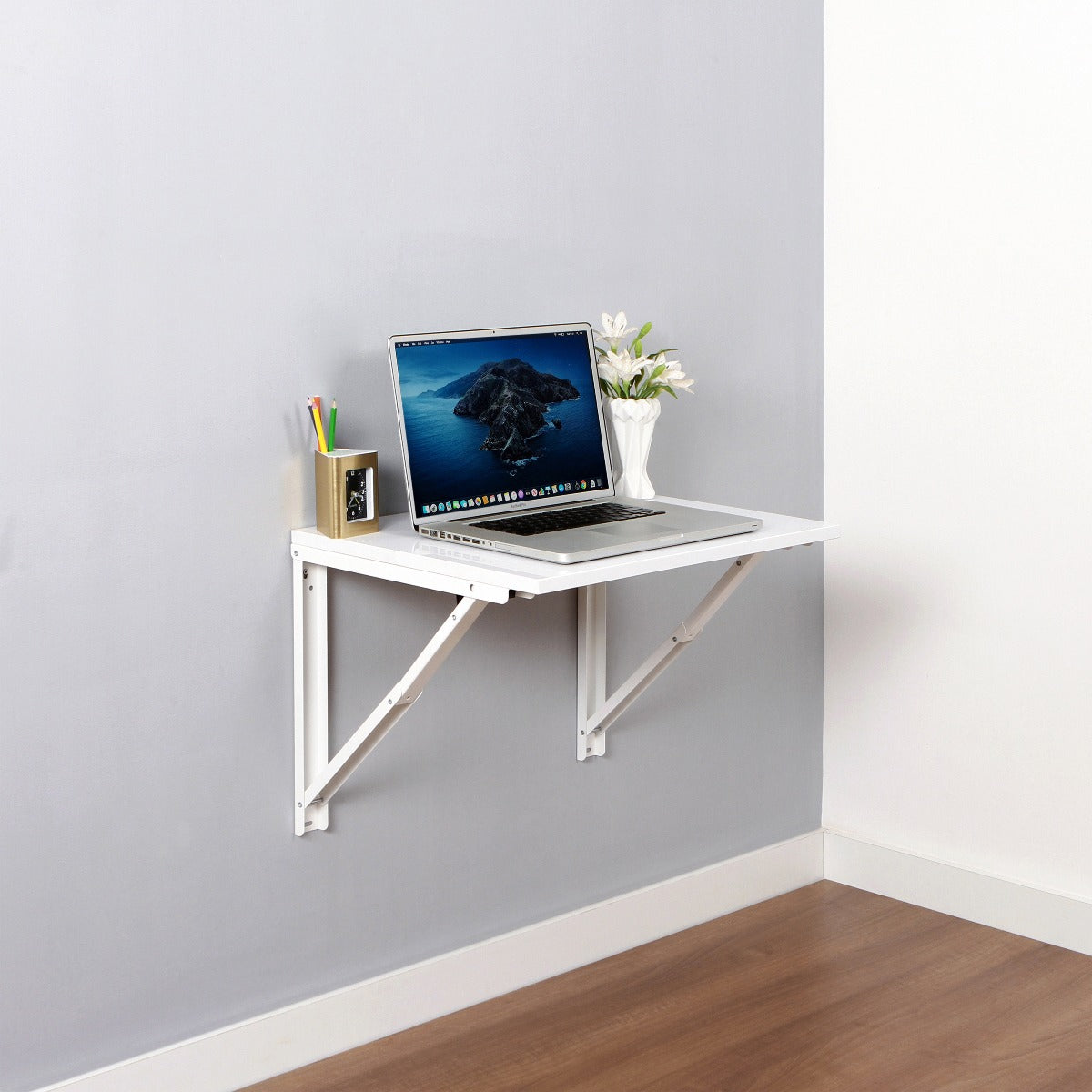 Picardo Foldaway Wall Mounted Table with White Board Marker-image-0