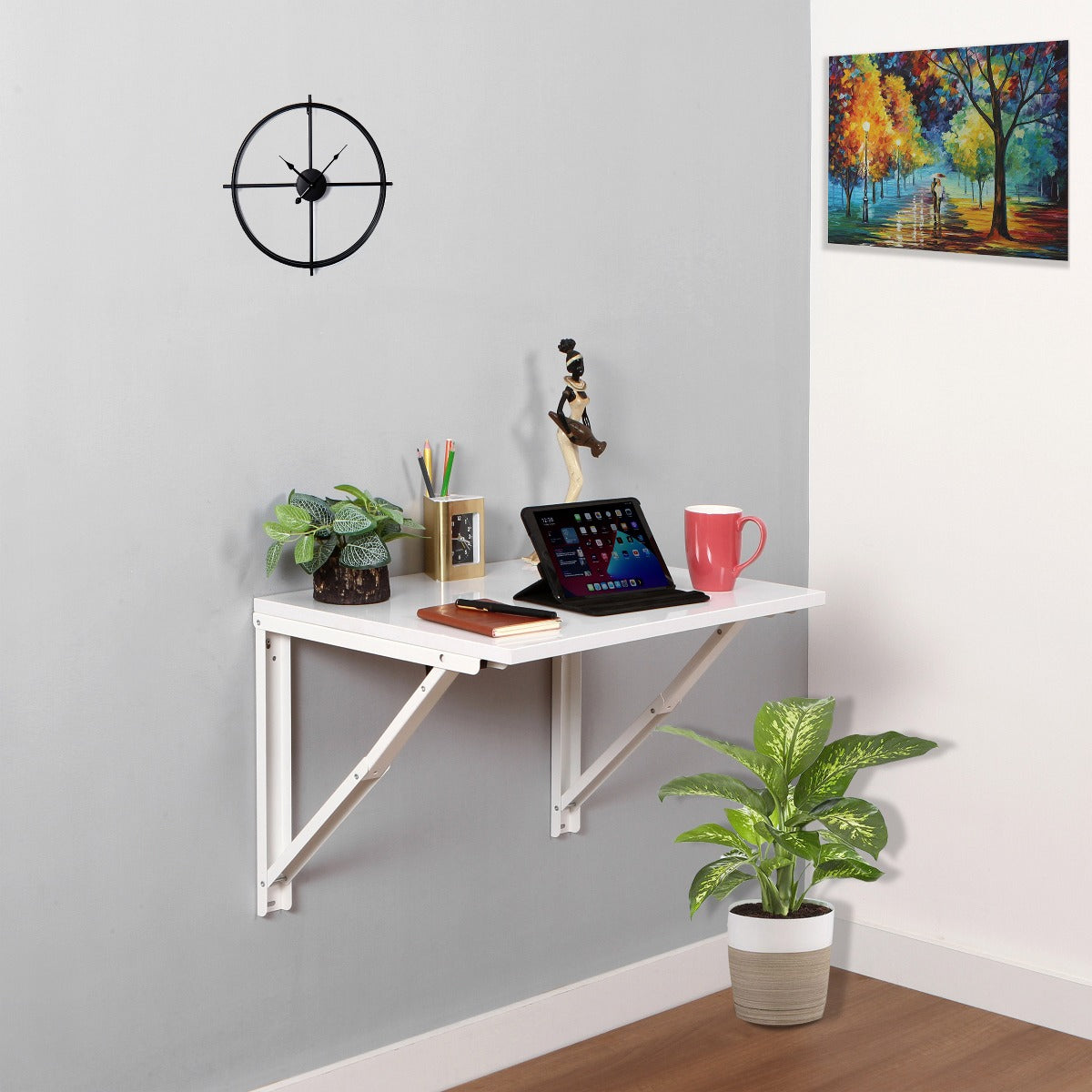 Picardo Foldaway Wall Mounted Table with White Board Marker