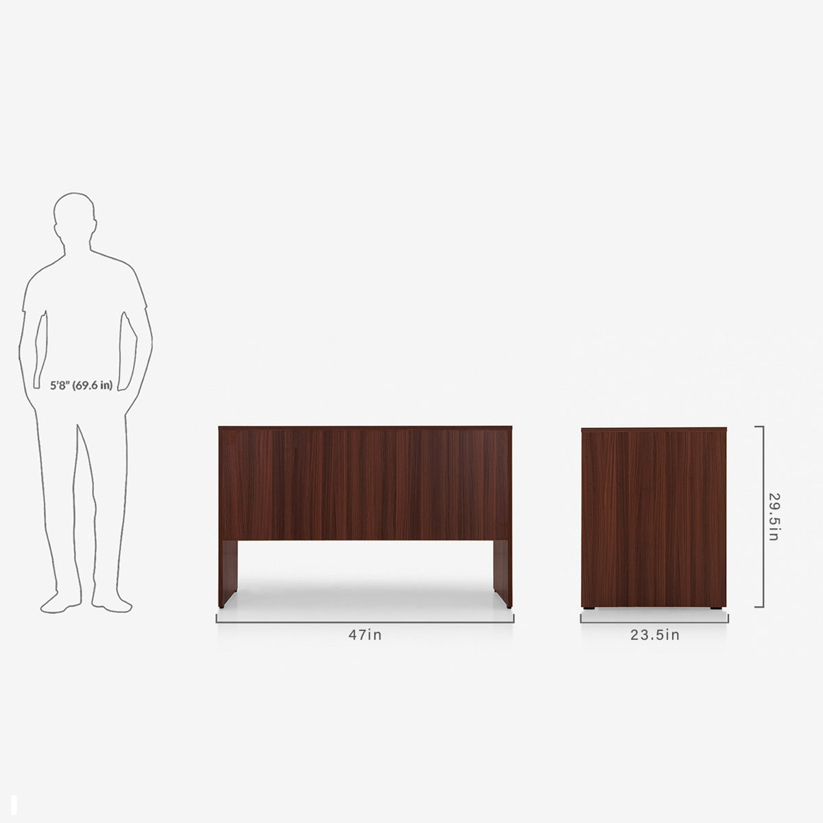 Pixel Compact Desk - 4 Ft (Planked Walnut)-image-3