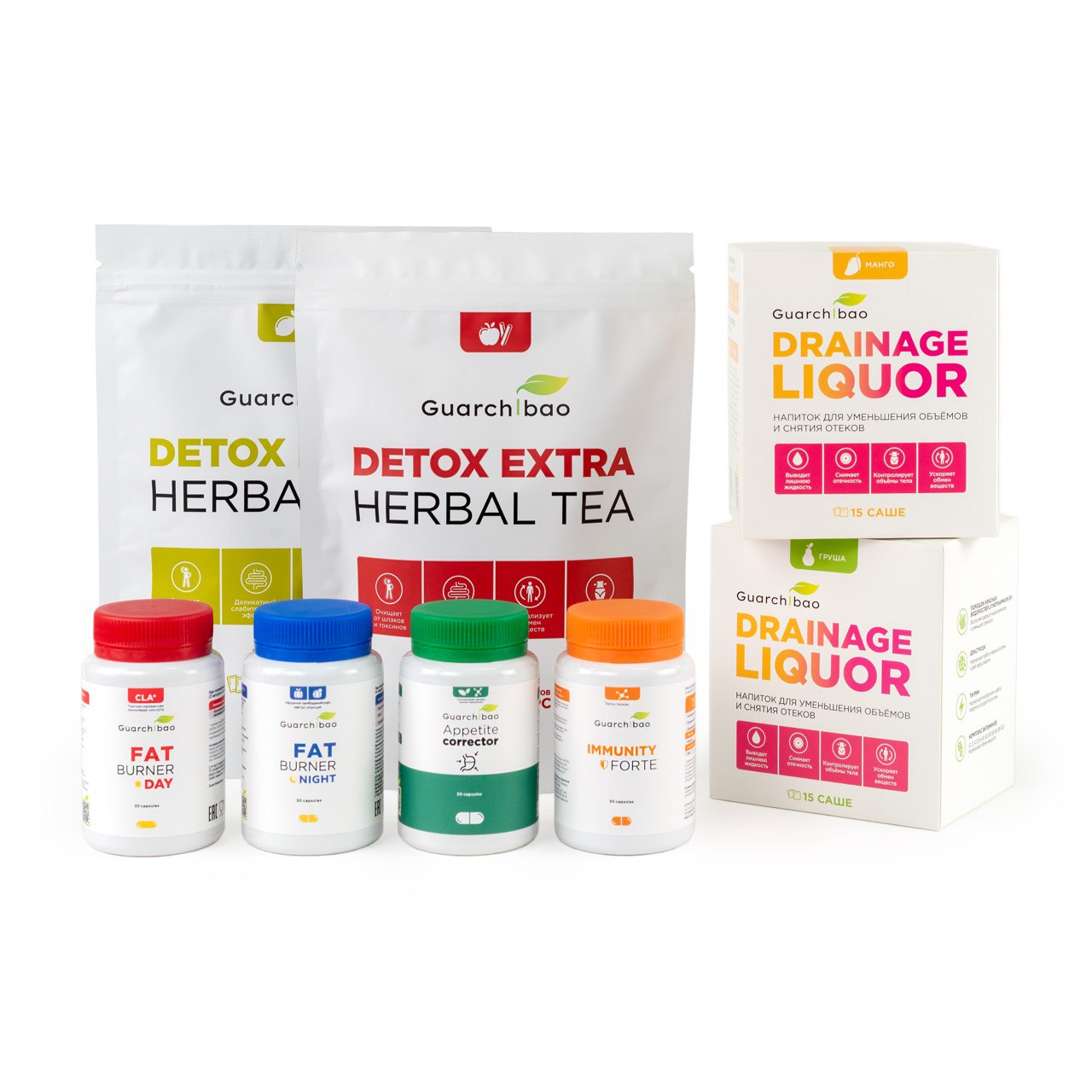 Detox tea Fat burner Imunity capsules drainage liquor