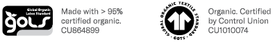 GOLS and GOTS Certified Organic Materials' seal