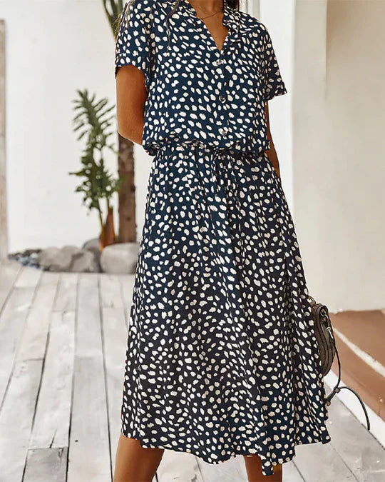 Product Image for Ivyshape | Midi-Dot Dress, Royal blue / 2XL