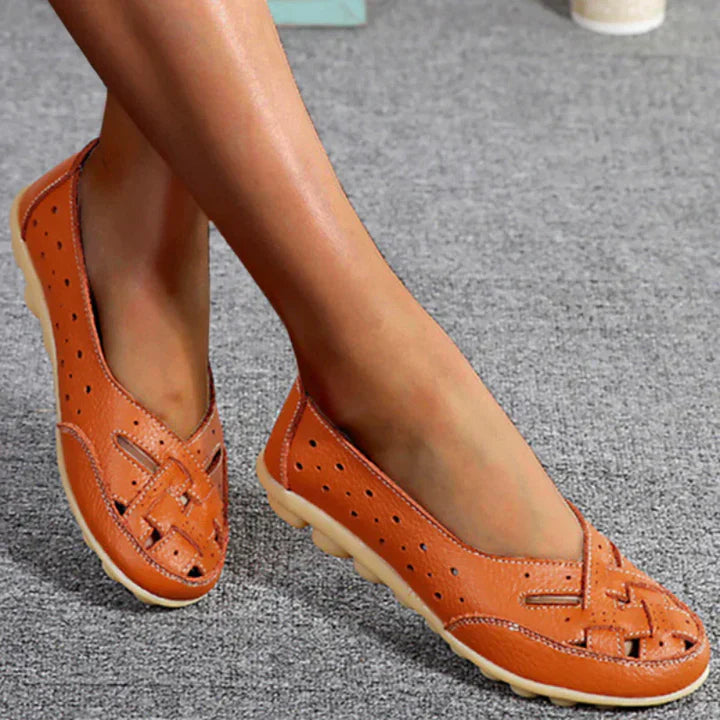 Product Image for Ivyshape | The Ultimate Comfort Leather Sandals, Orange / 39