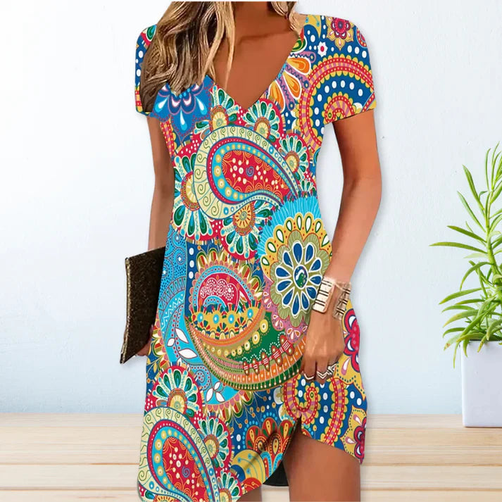 Product Image for Ivyshape | Summer Dress Bohemian Light Formal Style Ideal for Summer, Sky blue / L