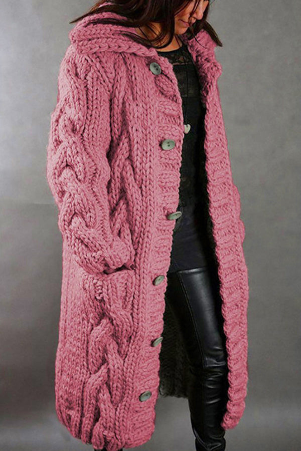 Product Image for Ivyshape | Cardigan Large Size Sweater Jacket, Pink / XXL
