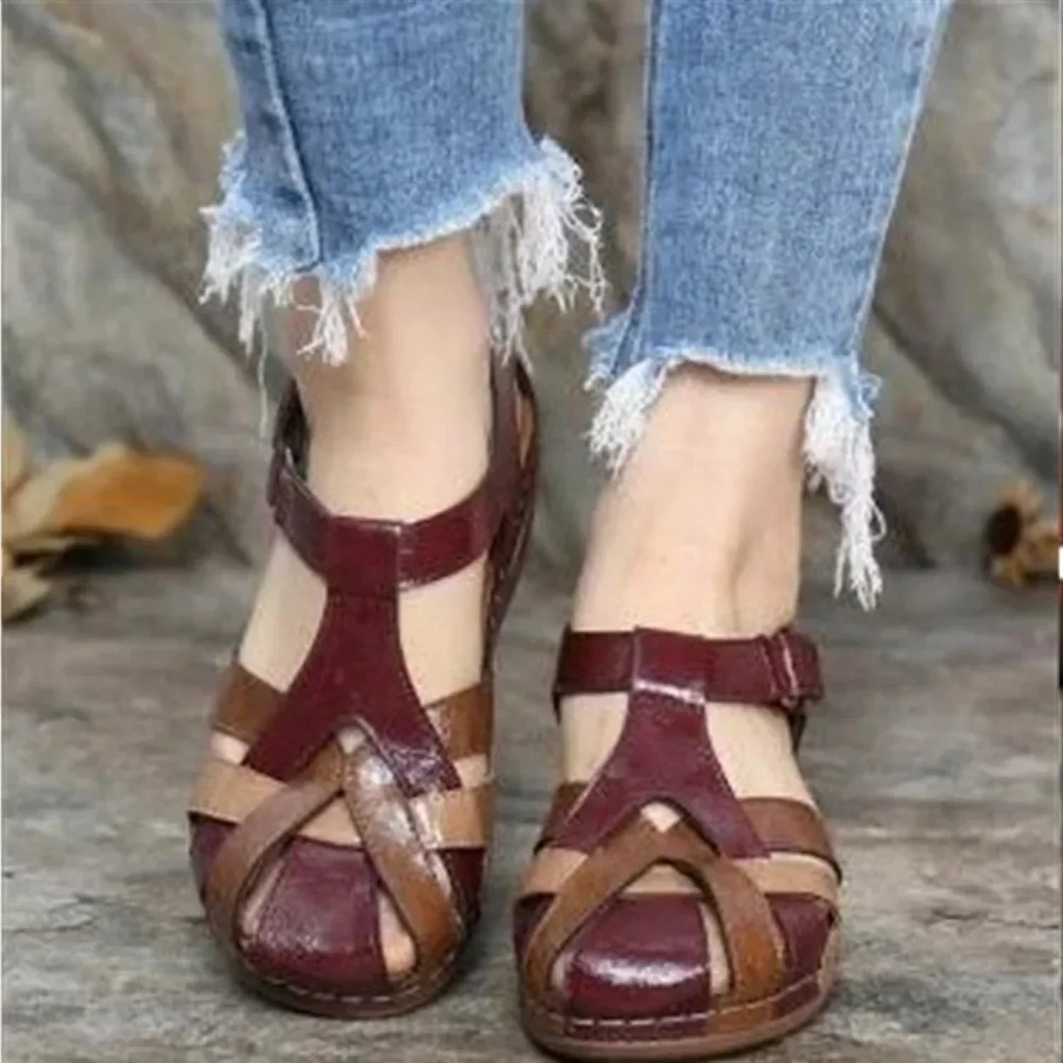 Product Image for Ivyshape | Waterproof Women's Sandals, Red - Brown / 42