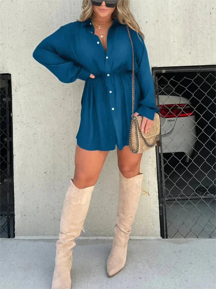 Product Image for Ivyshape | Attractive Women's Suit with Solid Cut and Long Sleeves, Blue / 4XL
