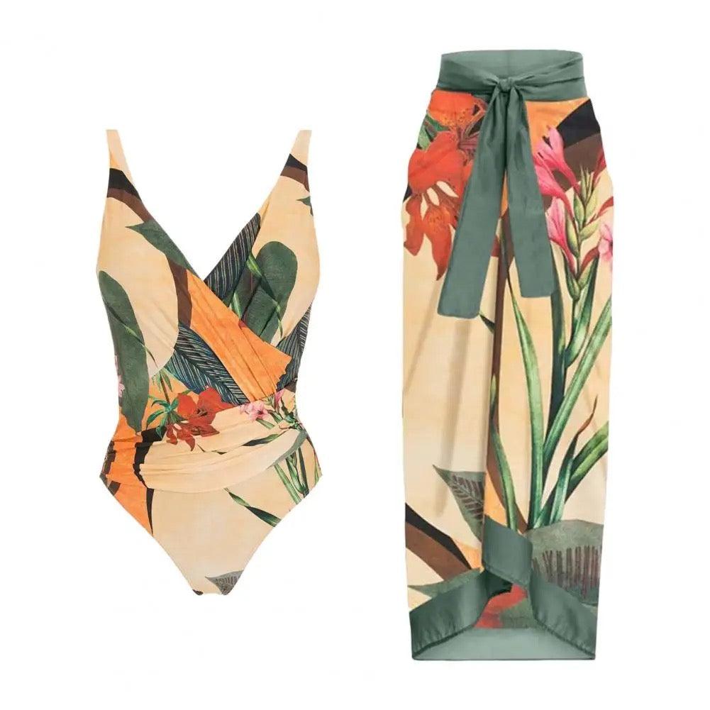 Product Image for Ivyshape | Of Green Swimsuit with Sarong, S