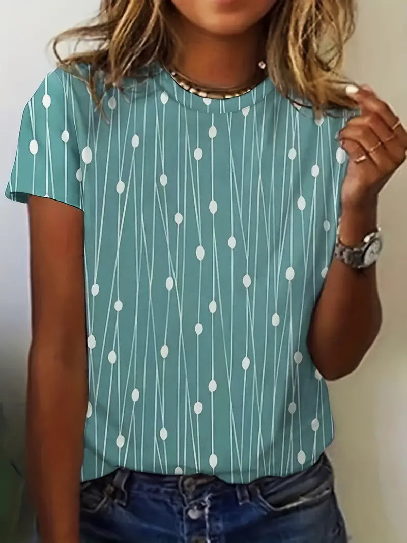 Product Image for Ivyshape | Round Neck T-Shirt for Spring, emerald / XL