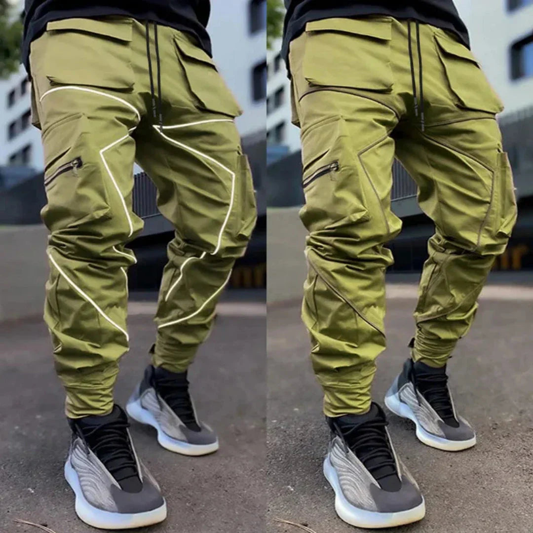 Product Image for Ivyshape | Reflective Cargo Joggers, Green / XL