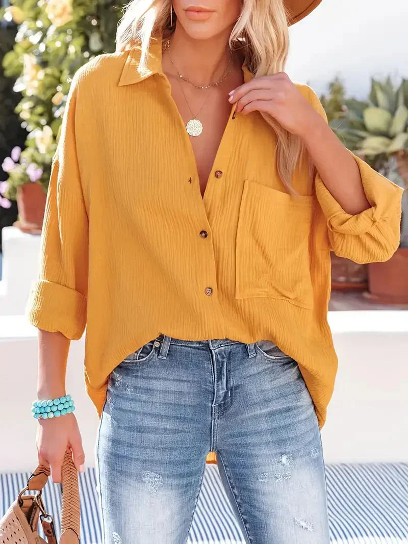 Product Image for Ivyshape | Women's Long Sleeve Shirt, Yellow / XXL