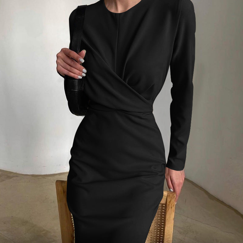 Product Image for IvyShape | Vintage Waist-Cinching Slim Bodycon Long Skirt, Black / XL
