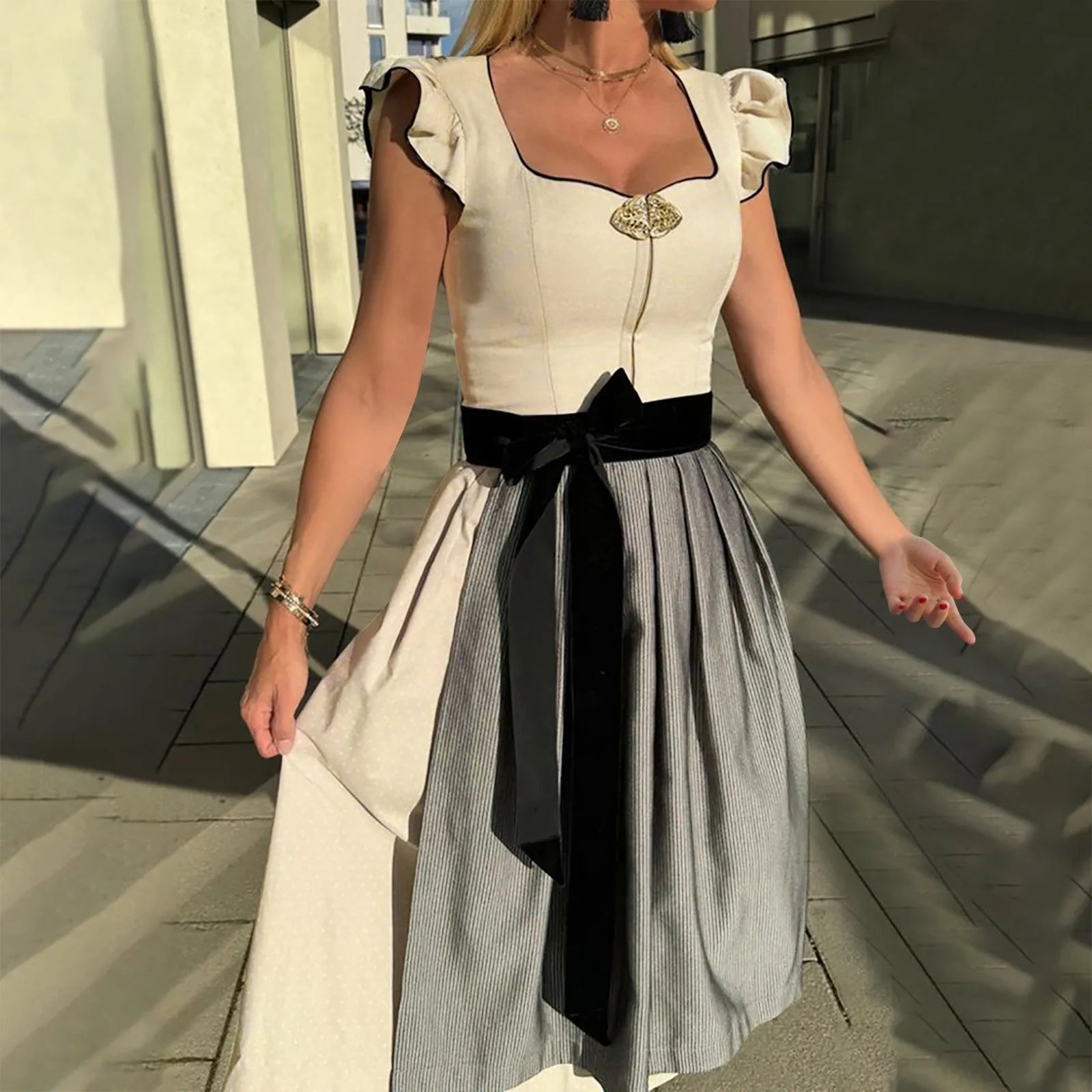 Product Image for Ivyshape | German Beer Festival Oktoberfest Dress, Weiss / M
