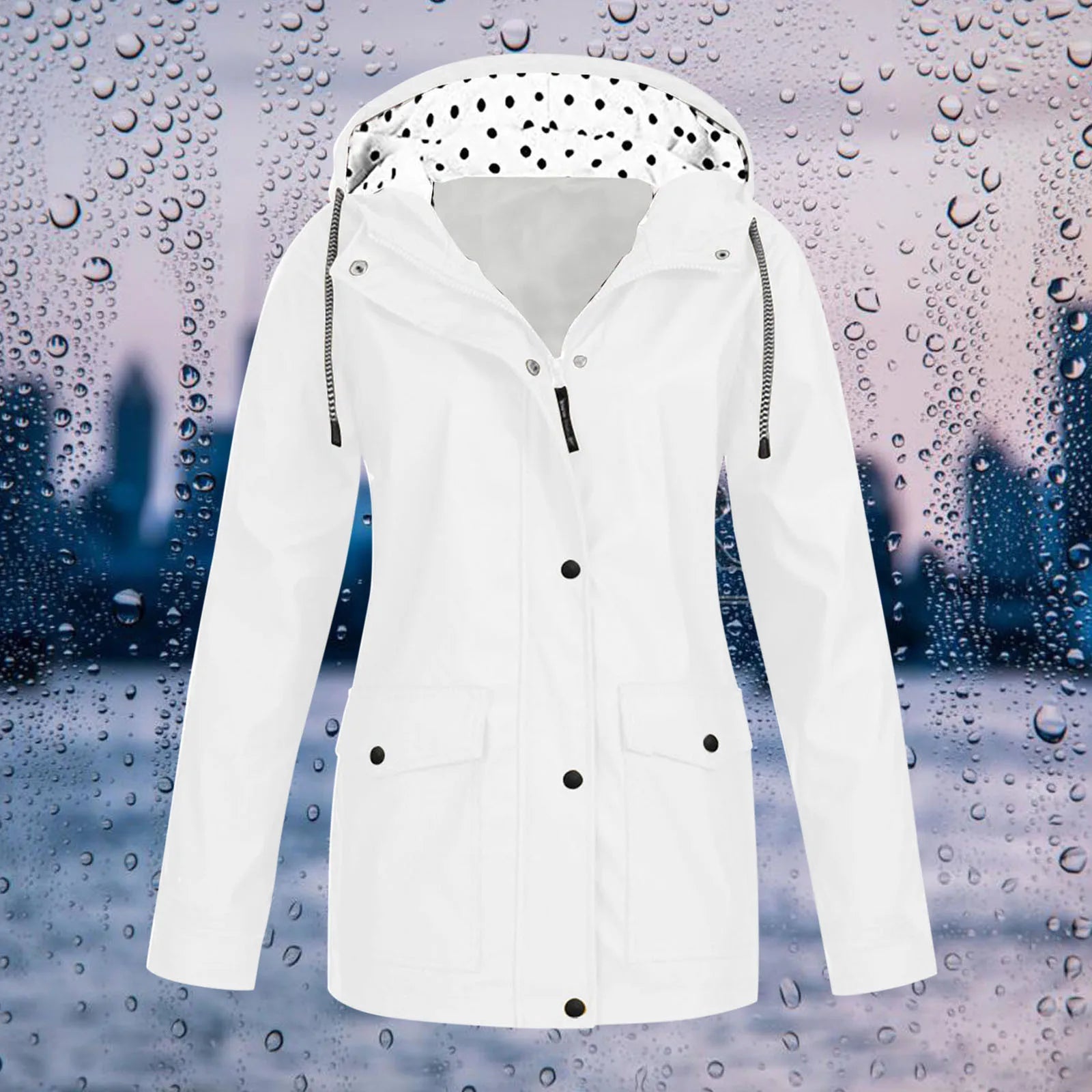 Product Image for Ivyshape | Raincoat Jacket, White / XL (16)