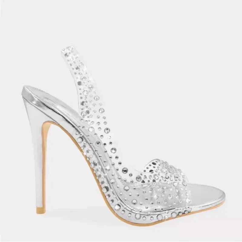 Product Image for Ivyshape | Slingback Party Sandals, Silver / 43