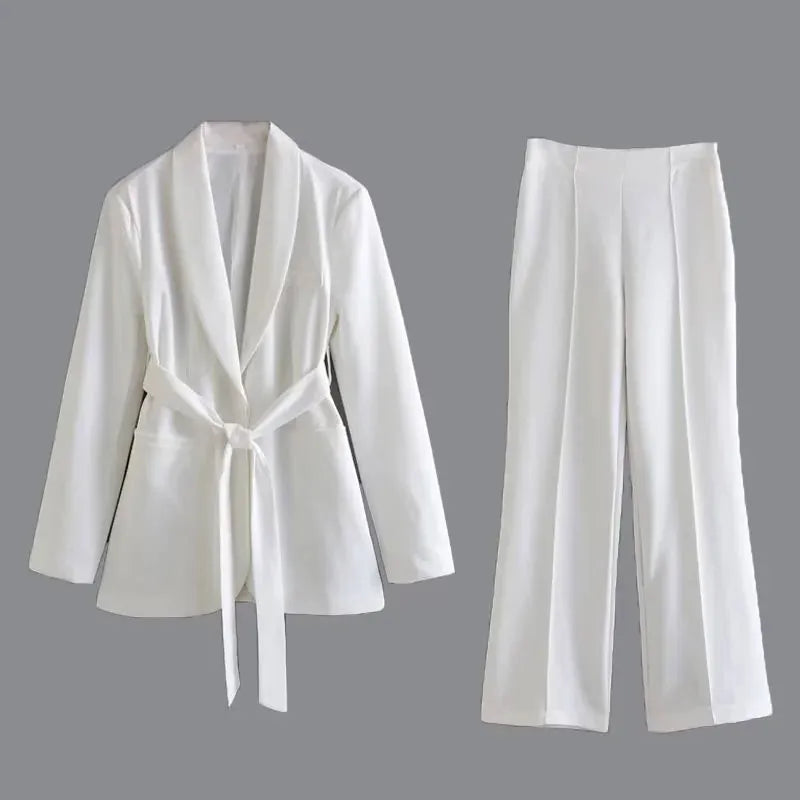 Product Image for Ivyshape | Stylish Blazer Set for Women - Blazer+Pants, White suit / XS