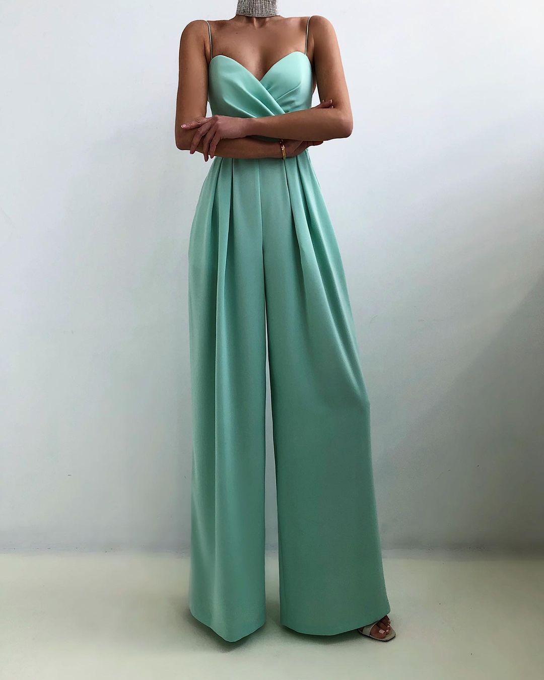 Product Image for Ivyshape | Sexy Strap Jumpsuit, Turquoise / XL