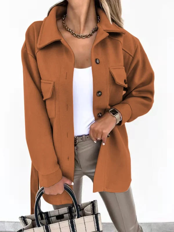 Product Image for Ivyshape | Stylish Loose Jacket, Camel / 2XL (18)
