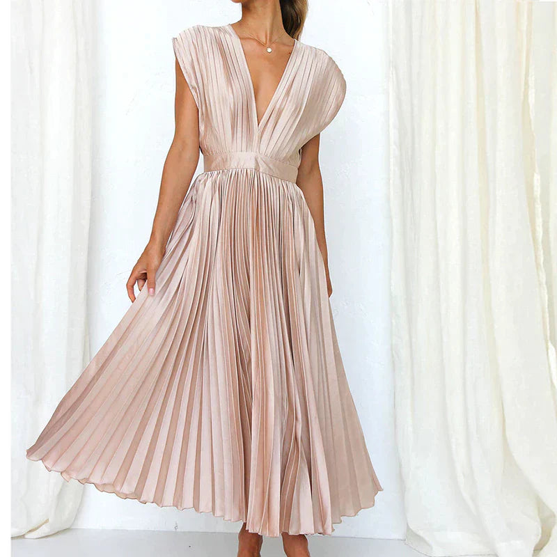 Product Image for Ivyshape | Elegant Pleated Dresses, Light pink / M
