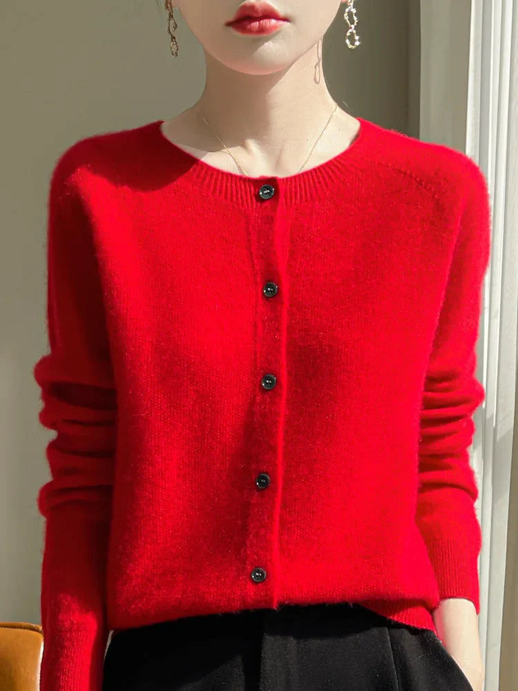 Product Image for Ivyshape | Women's Comfortable Pullover Cardigans, Rot / M