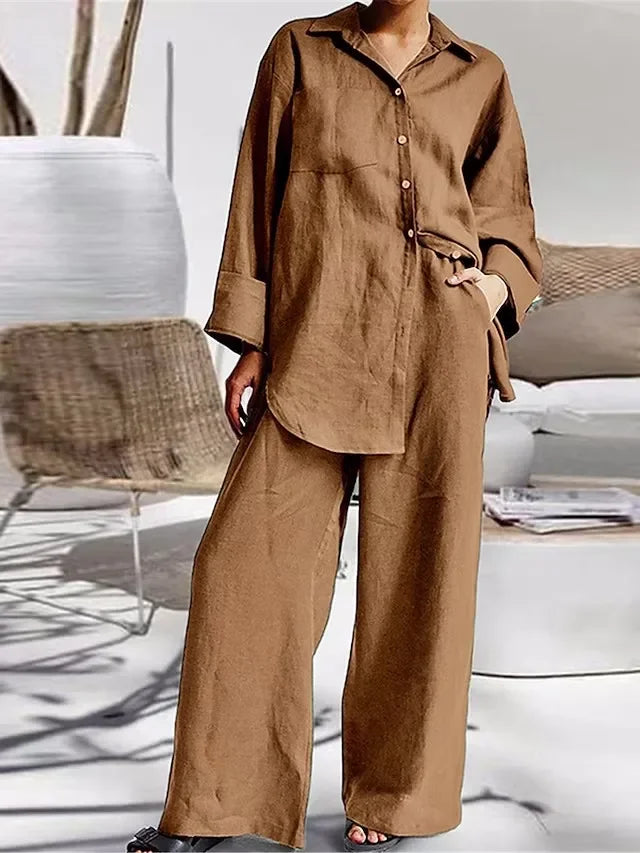 Product Image for Ivyshape | Matching Collection Comfortable Linen Set, Brown / S