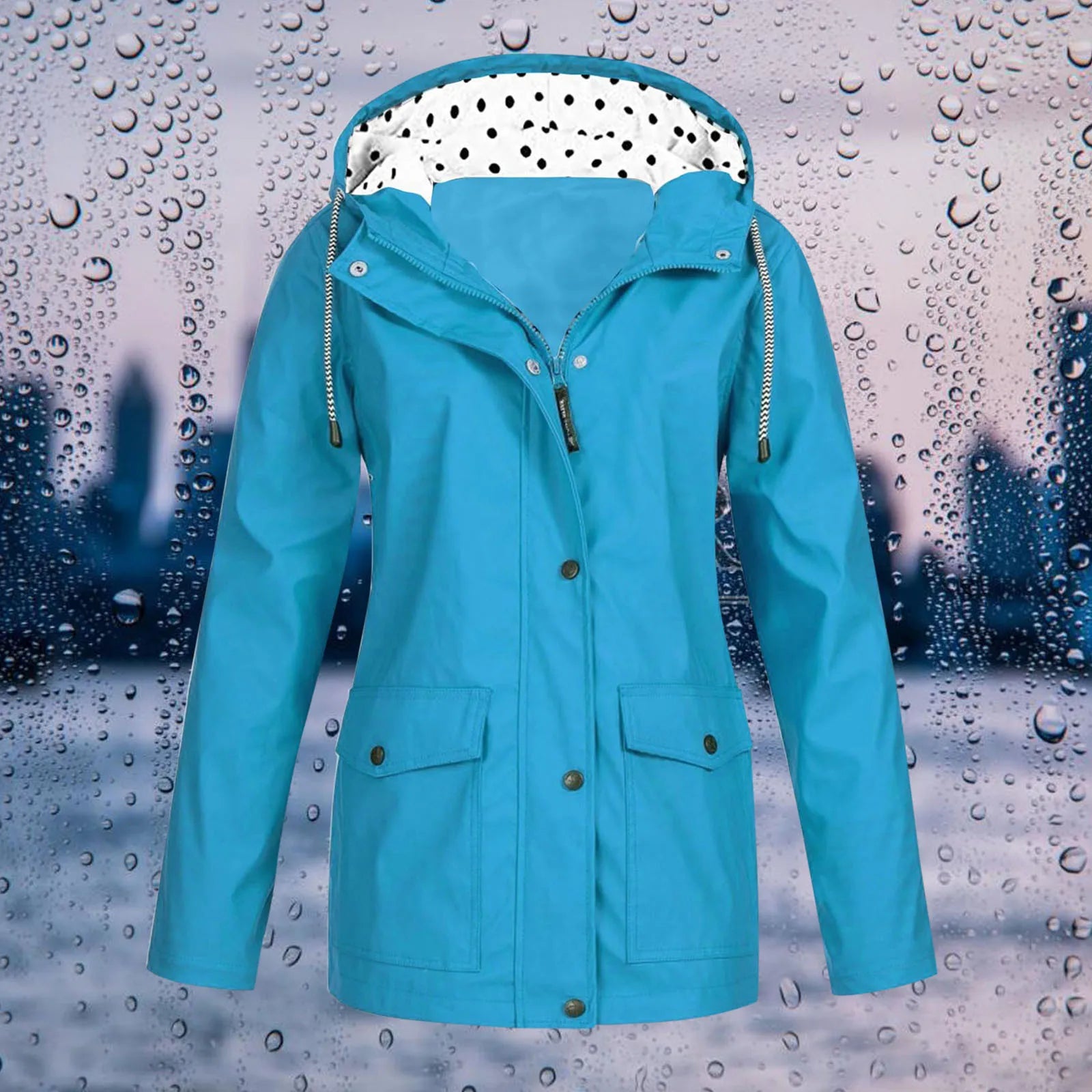 Product Image for Ivyshape | Raincoat Jacket, Sky Blue / 2XL (18)