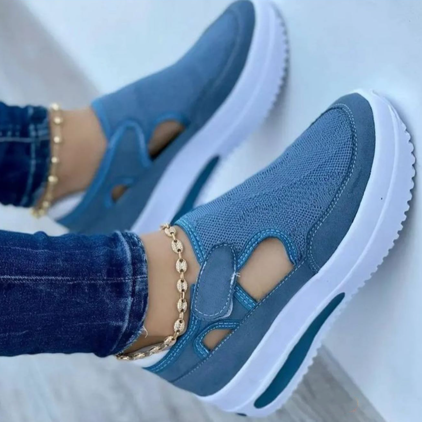 Product Image for Women's Casual Platform Wedge Sneakers for Walking, Blue / 43