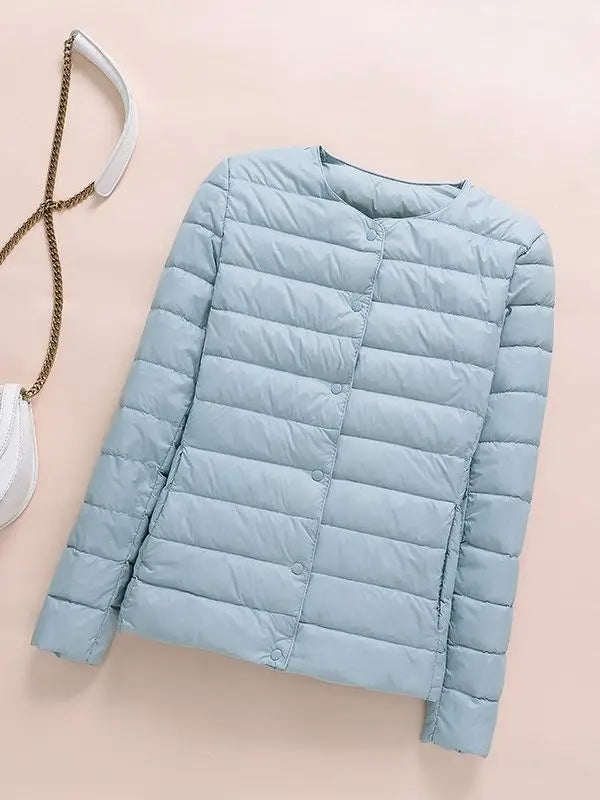 Product Image for Ivyshape | Elegant Winter Coat for Ladies, Pink Blue / M