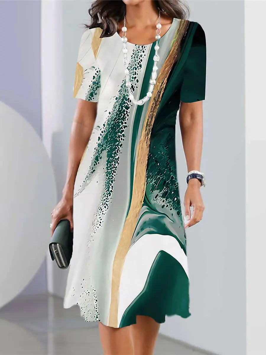 Product Image for Ivyshape | Vintage Print Women's Dresses, Green / S