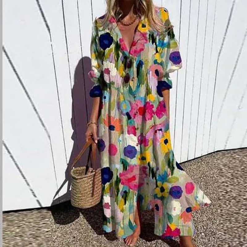 Product Image for Ivyshape | Luxe Spring Bohemian Dress, Multi Colour 1 / 2XL