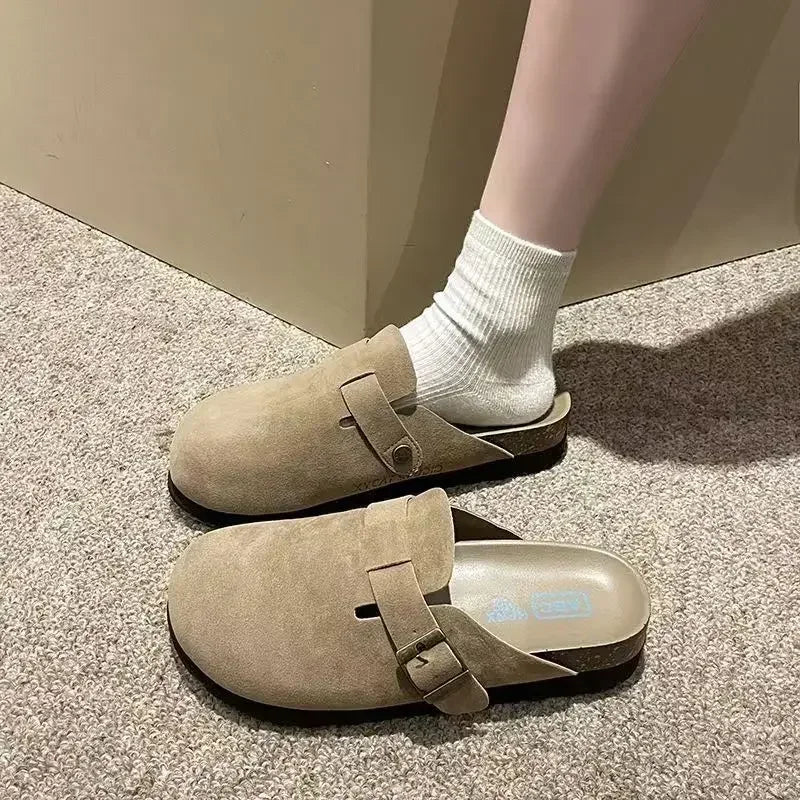 Product Image for Retro Closed Toe Clog Sandals for Women, Apricot / 40
