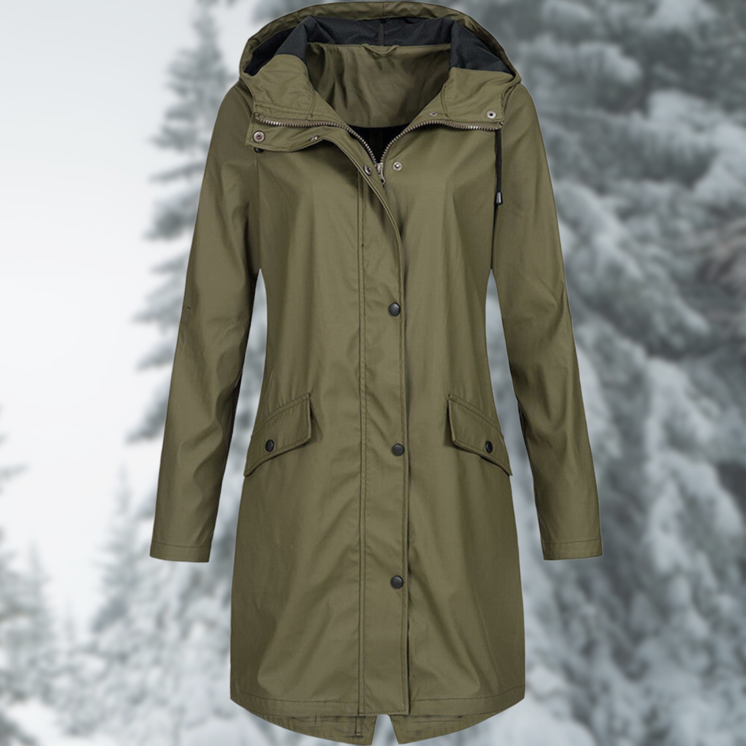 Product Image for Ivyshape | Long Waterproof Raincoat, Green / S