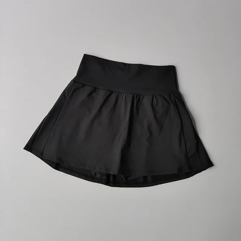 Product Image for Ivyshape | High-Waisted Sports Skirt for Women L Fitness, Yoga, Running, Tennis and Golf Alinetta, Black / S