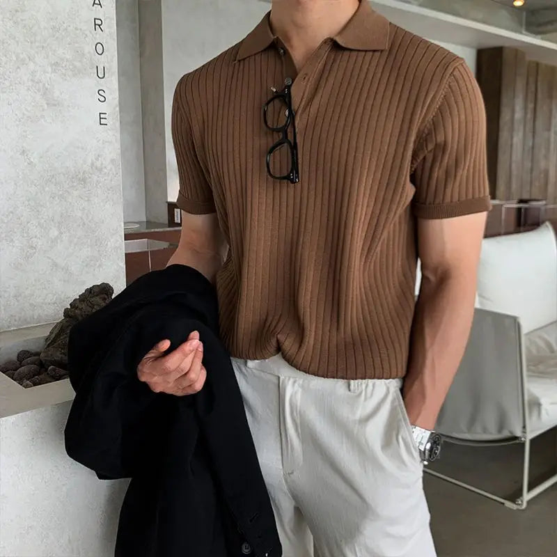 Product Image for Ivyshape | Premium Old Money Polo Shirt, Coffee color (Almost sold out) / 2XL
