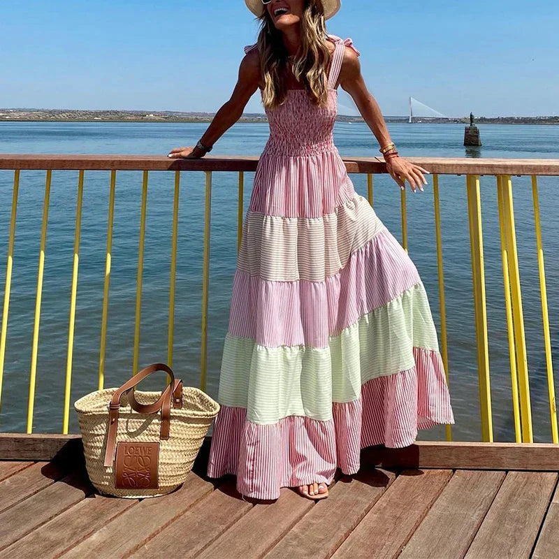 Product Image for Ivyshape | Bohemian Maxi Dresses, Light pink / 2XL